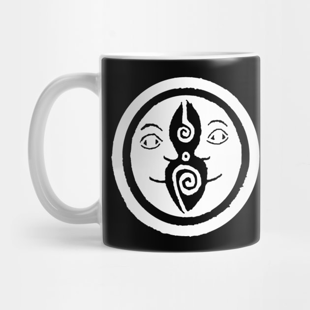 The Sun Triple Moon Goddess Black on White by ArtistTanzenLilly